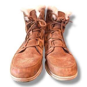 Sorel‎ Women's Tan Suede Explorer Next Joan WP Winter Boots Size 10